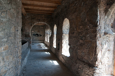 异形拱门格鲁吉亚Nekresi修道院旅游假期游客旅行背景
