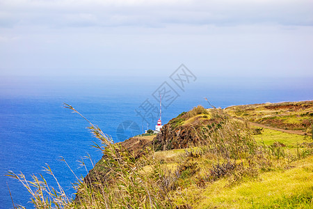 马德拉最西端波峰草地外表旅行草原支撑悬崖旅游海岸线小路图片