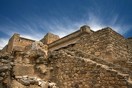 克诺索斯宫殿的废墟太阳考古学砖块石头图片