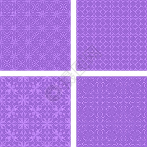 淡紫色无缝贴合图案背景集图片