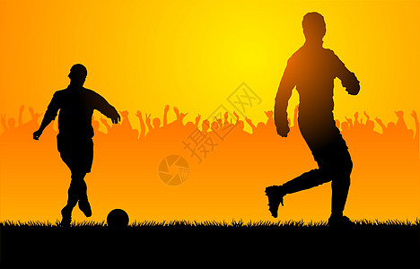 踢足球太阳男人运动插图犯规游戏乐趣逆光竞赛训练图片