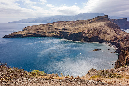 圣卢伦科 马德拉波峰游览蓝色火山悬崖旅游爬坡全景海岸线山脉图片