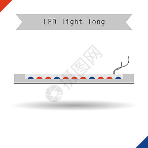 用于植物光照的长 LED灯图标图片