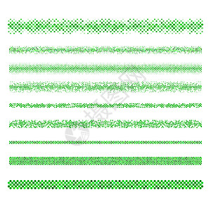 设计元件 - 绿色马赛克拼图页分隔符图片