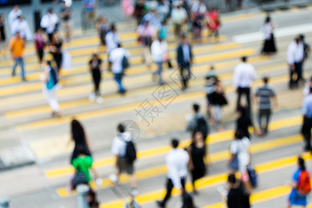 香港斑马交叉街上的繁忙城市人口通勤者运动场景人行道路口人群行人成人小时团体图片