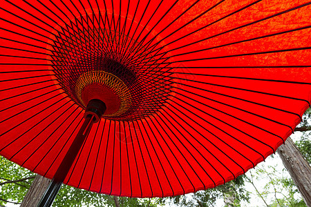 日本传统红伞式日本人情调旅行螺旋遮阳棚装饰品植物织物异国工艺手工图片