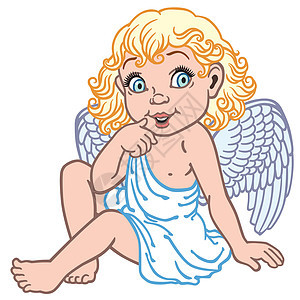 小天使宗教女孩婴儿翅膀孩子微笑图片