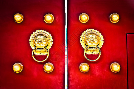 红门房子红色城市狮子安全皇家寺庙木头旅行入口图片