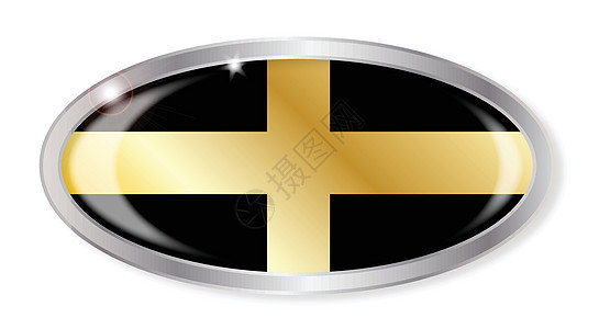 威尔士圣戴维斯旗帜艺术品椭圆形绘画徽章按钮插图艺术图片
