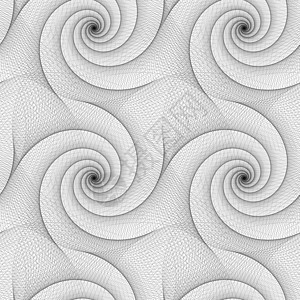 无缝的抽象黑白螺旋模式几何漩涡旋转灰色电脑卷曲弯曲图案条纹白色图片