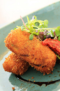 Croquette 土豆起动机蔬菜小吃食物午餐健康饮食图片