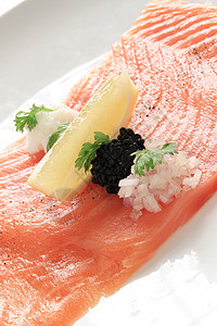 鲑鱼开胃菜健康饮食起动机吃饭时间晚餐午餐熏制食物沙拉季节性图片