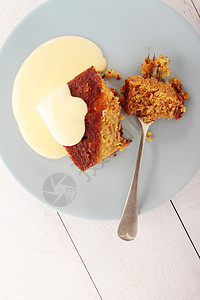 橙色海绵蛋糕特色食物甜点图片