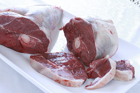 鲜切羊肉原羊肉切肉牛扒屠夫食物背景