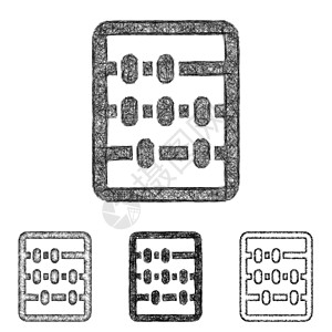 “算盘”图标集 - 素描线艺术图片