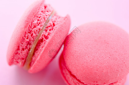 最美食的粉红色红心面包圈景色背景图片