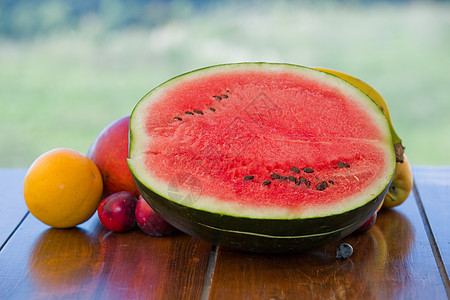 水果的种类热带营养西瓜甜点橙子食物茶点饮食桌子花园图片
