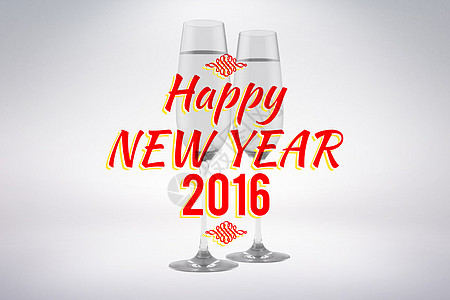 新年图形的复合图像Name气泡长笛玻璃灰色酒精奢华庆典背景图片
