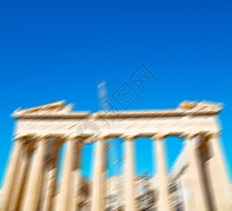 模糊的旧结构位置大理石蓝色历史宗教考古学废墟遗产建筑学柱子寺庙图片