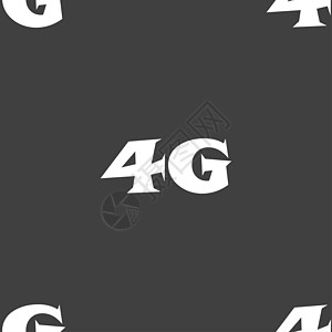 4G 符号图标 移动电信技术符号 灰色背景无缝模式 等等按钮令牌边界互联网数据电话插图框架标准质量图片