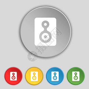 视频磁带图标符号 五个平板按钮上的符号图片