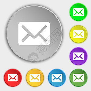 信封图标邮件 信封 字母图标符号 五个平板按钮上的符号国际办公室电子邮件航空商业邮箱空邮邮资卡片地址背景