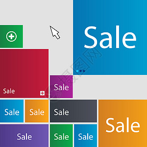 销售标记 特别报价的图标 有色按钮标签插图价格质量风格地铁笔记邮票店铺折扣图片
