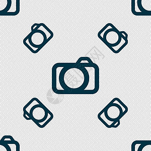 照相机标志图标 数码摄影机符号 无缝图案和几何纹理徽章创造力按钮摄影师闪光质量摄影海豹标签相机图片