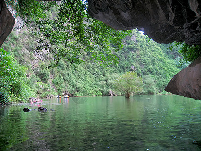 越南 宁平Trang An 宁平Ninh Binh天空海洋池塘漂浮孤独风景钓鱼蓝色假期天气图片