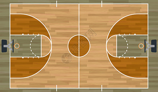 现实的篮球法庭插图鸟瞰图边界边线硬木运动木头游戏木地板篮球场图片
