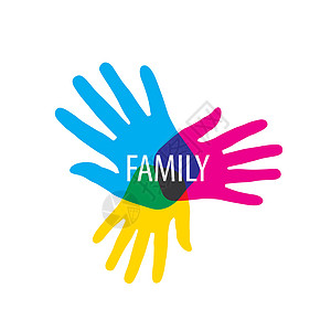 矢量徽标家族标识友谊孩子联盟女儿商业公司团队父亲合作图片