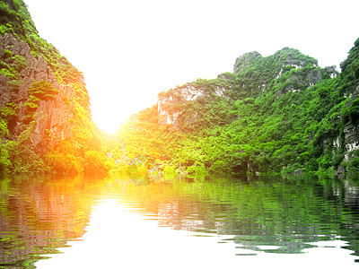 越南 宁平Trang An 宁平Ninh Binh风景蓝色假期池塘漂浮天气海洋天空钓鱼孤独图片