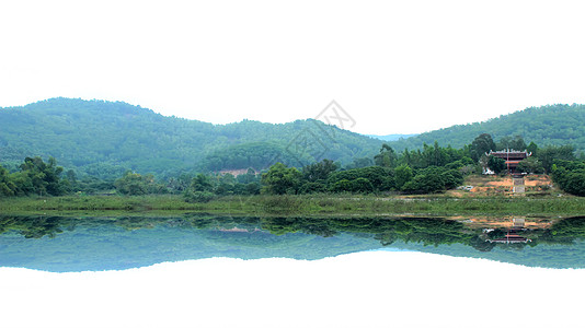 湖山和湖泊山国家天空蓝色公园绿色山脉镜子全景图片