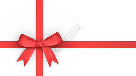 圣诞节礼物的红丝带和结节背景图片
