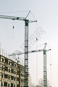建筑工地工业起重机图片