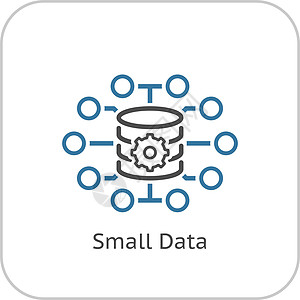 小数据图标 平面设计服务器网络数据中心管理计算齿轮插图安全艺术绘画图片
