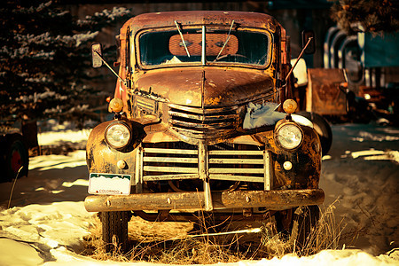 Rusty 老年小卡车图片