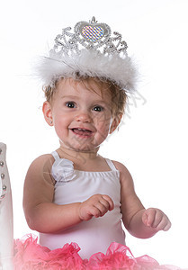 快乐的婴儿芭蕾舞乐趣女性孩子女孩工作室白色童年粉色裙子图片