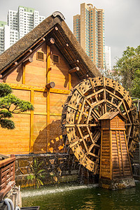 C 香港南里安花园的绝对完美之馆公园市中心场景护城河城市文化宝塔金子佛教徒建筑图片
