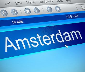 阿姆斯特丹概念蓝色插图网络截图旅行屏幕旅游城市特丹技术图片