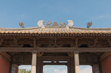 中国庙门图片