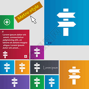线指示图标标志 纽扣 带有光标指针的现代界面网站按钮 韦克托图片