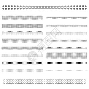 设计元件  文本分隔线集章节边缘分隔器界面装饰元素问候语框架正方形风格图片