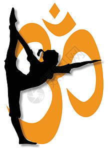 瑜伽Pose海报活力平衡橙子女士插图沉思精神姿势冥想文本图片