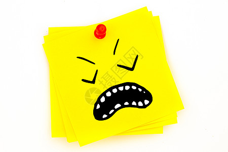 愤怒脸部的复合形象计算机插图涂鸦笔记床单灰色红色情感白色笔记本图片