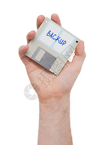 软盘数据存储支持办公室红色塑料标签黑色技术记忆光盘备份白色背景图片
