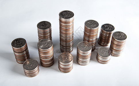由五维坚固的硬币组成的数列堆叠数据现金竞赛资本计算器卢布金属账单笔记乞丐图片