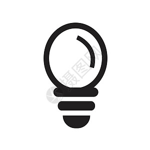 白色背景上的点灯线图标活力灯泡插图力量电气思考创新照明解决方案网络图片