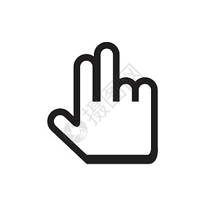 手手手手势黑色图标矢量手语电脑手指信号语言网站界面插图艺术身体图片