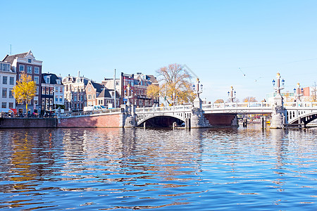 荷兰阿姆斯特尔阿姆斯特丹的城市风景历史城市地标建筑学房子建筑风光图片